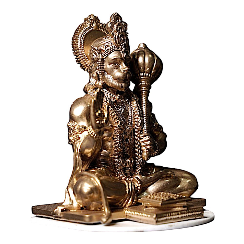 Premium Golden Hanuman Resin Crafted Figure For Car Dashboard Modern Ornament 5 Golden Hanuman Resin Idol for Car Dashboard - Karigaari India Aesthetic Home Decor