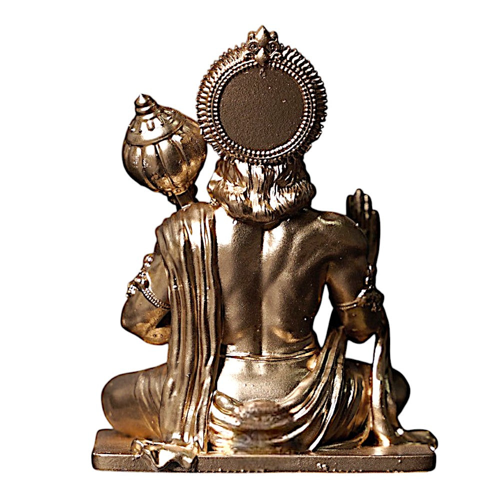 Premium Golden Hanuman Resin Crafted Figure For Car Dashboard Modern Ornament 6 Golden Hanuman Resin Idol for Car Dashboard - Karigaari India Aesthetic Home Decor