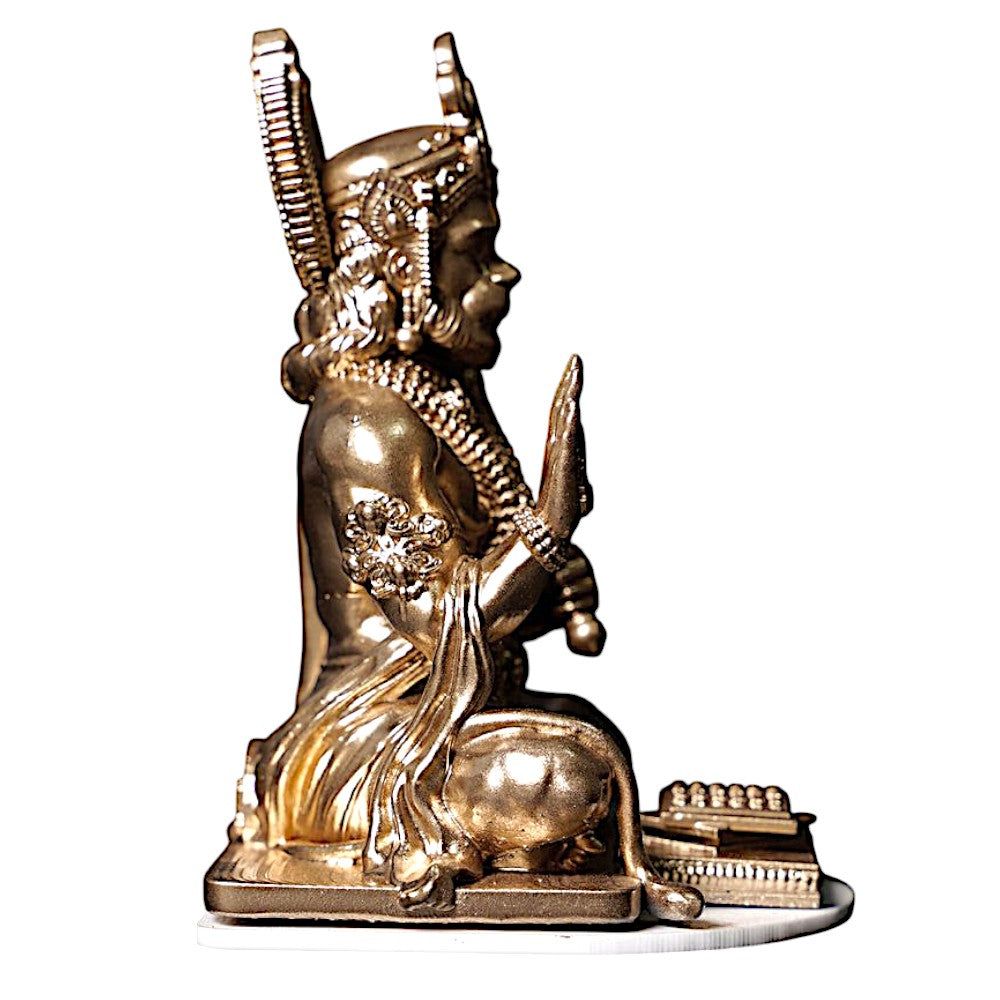 Premium Golden Hanuman Resin Crafted Figure For Car Dashboard Modern Ornament 7 Golden Hanuman Resin Idol for Car Dashboard - Karigaari India Aesthetic Home Decor