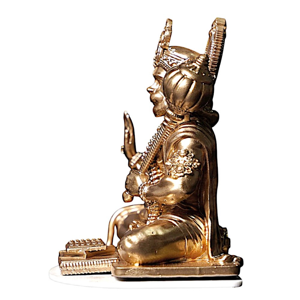 Premium Golden Hanuman Resin Crafted Figure For Car Dashboard Modern Ornament 8 Golden Hanuman Resin Idol for Car Dashboard - Karigaari India Aesthetic Home Decor