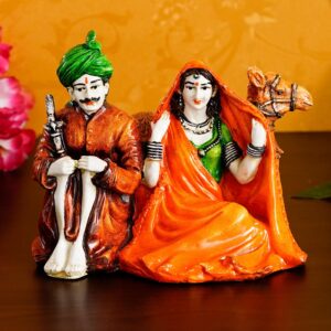 Karigaari India Rajasthani Couple Camel Resin - Karigaari India Aesthetic Home Decor
