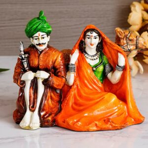 Karigaari India Rajasthani Couple Camel Resin - Karigaari India Aesthetic Home Decor