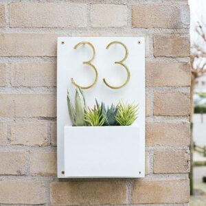 Handcrafted Customized/Personilized Designer Vertical House Numbers - Karigaari India Aesthetic Home Decor