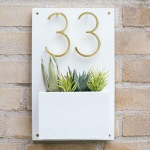 Handcrafted Customized/Personilized Designer Vertical House Numbers - Karigaari India Aesthetic Home Decor