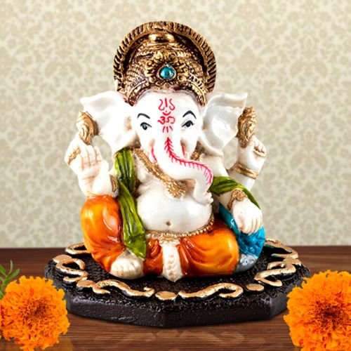 Little Lord Ganesha Sitting Best & Unique Design Multicolor for Home Decor - Karigaari India Aesthetic Home Decor