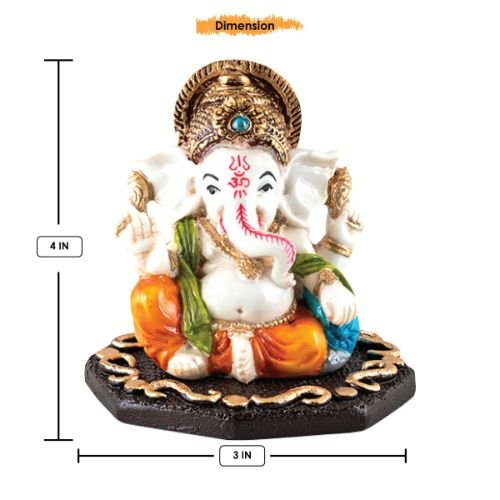Little Lord Ganesha Sitting Best & Unique Design Multicolor for Home Decor - Karigaari India Aesthetic Home Decor