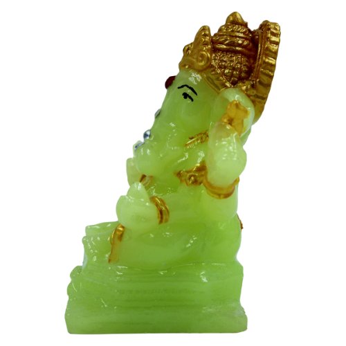Premium Lord Ganesha Sitting Figure Crystal Green Colour Best For Home Decoration Stylish Accent 4 Lord Ganesha Sitting Idol Crystal Green Colour Best for Home Decor - Karigaari India Aesthetic Home Decor