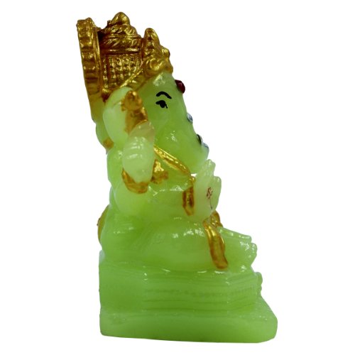 Premium Lord Ganesha Sitting Figure Crystal Green Colour Best For Home Decoration Stylish Accent 5 Lord Ganesha Sitting Idol Crystal Green Colour Best for Home Decor - Karigaari India Aesthetic Home Decor