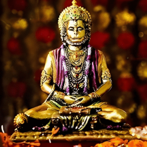 Meditating Hanuman Resin Idol- Serene - Karigaari India Aesthetic Home Decor