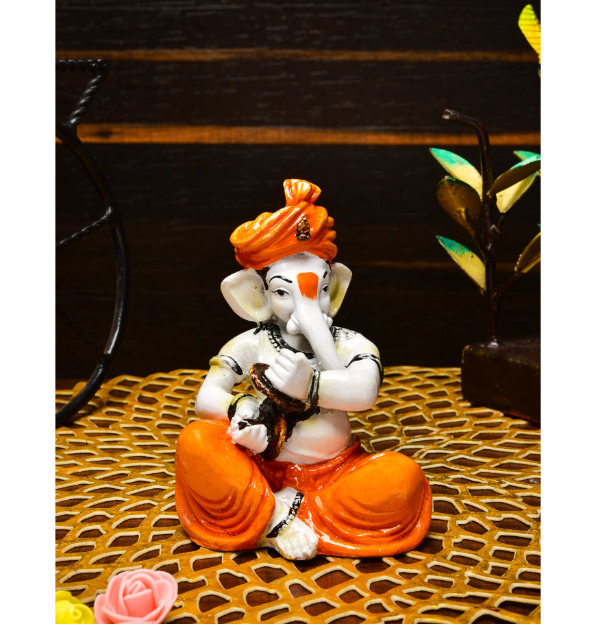 Premium Shehnai Harmony Ganesha Statue Resin Crafted Musical Ganpati For Home Temple Festive Gifting Home Decoration 1 Shehnai Harmony Ganesha Idol Resin Musical Ganpati for Home Temple & Festive Gifting - Karigaari India Aesthetic Home Decor