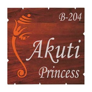 Beautiful Sturdy Wooden Name Plate for Home Durable Custom Decor - Karigaari India Aesthetic Home Decor