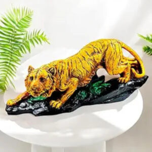 Karigaari Tiger Sculpture - Wildlife Home Accent - Karigaari India Aesthetic Home Decor