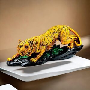 Karigaari Tiger Sculpture - Wildlife Home Accent - Karigaari India Aesthetic Home Decor