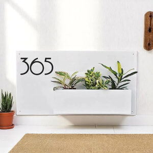 White Wooden Decorative Stylish Number Plate - Karigaari India Aesthetic Home Decor