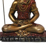 Mahadev Shiva Meditation Idol Antique Resin Shiv Murti with Trishul | Home Temple & Decor Statue - Karigaari India Aesthetic Home Decor