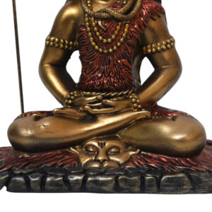Mahadev Shiva Meditation Idol Antique Resin Shiv Murti with Trishul | Home Temple & Decor Statue - Karigaari India Aesthetic Home Decor
