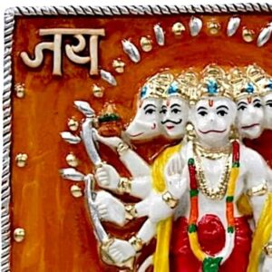 Vibrant Panchmukhi Hanuman Wall Art Decor - Karigaari India Aesthetic Home Decor