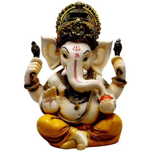 Unique Design Little Lord Ganesha Sitting Multicolor Best Item for Home Decor - Karigaari India Aesthetic Home Decor