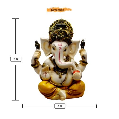 Unique Design Little Lord Ganesha Sitting Multicolor Best Item for Home Decor - Karigaari India Aesthetic Home Decor