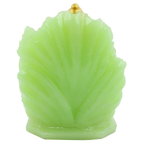 Unique Design Lord Ganesha Sitting Idol Green Color With Golden Ornaments Best for Home Decor - Karigaari India Aesthetic Home Decor