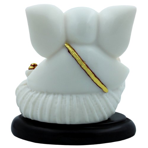 Unique Small Lord Ganesha Sitting With Mouse White Color Idol for Home Decor - Karigaari India Aesthetic Home Decor