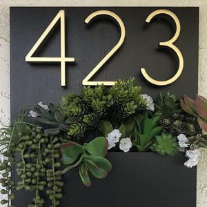 Handcrafted Customized/Personilized Square Shaped House Numbers - Acrylic + Wood - Karigaari India Aesthetic Home Decor