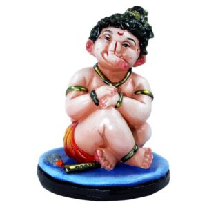 Lord Ganesha Sitting With Folding Leg Idol Multicolor Best for Home Decor - Karigaari India Aesthetic Home Decor