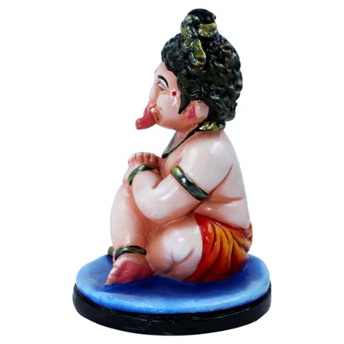 Lord Ganesha Sitting With Folding Leg Idol Multicolor Best for Home Decor - Karigaari India Aesthetic Home Decor