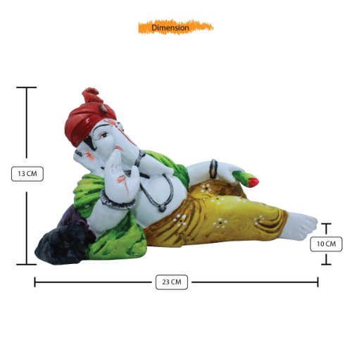 Stylish Lord Ganesha Sleeping Wearing Yellow Dhoti Figure For Home Decor Home Decor Accent 3 Lord Ganesha Sleeping Wearing Yellow Dhoti Idol for Home Decor - Karigaari India Aesthetic Home Decor