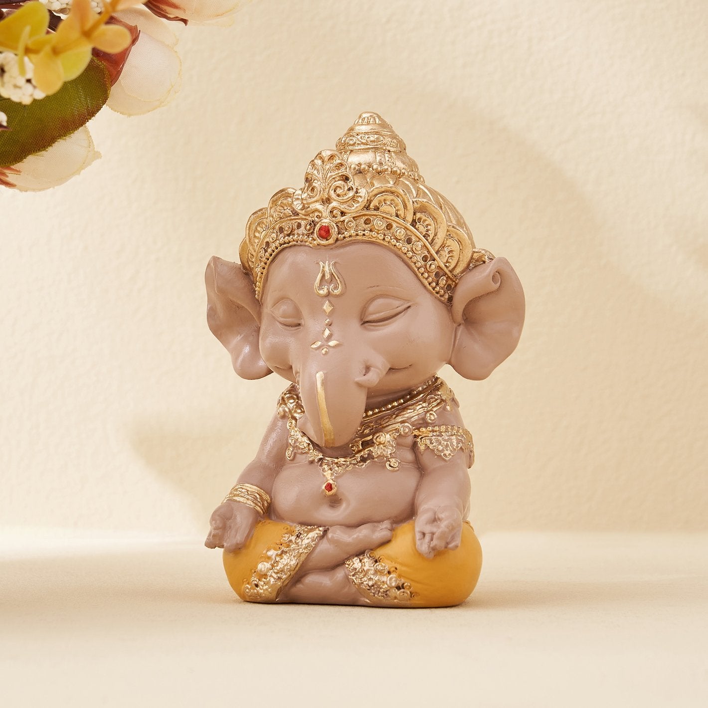 Stylish Meditative Ganesha Figurine A Symbol Of Stillness Strength Stylish Accent 1 Meditative Ganesha Idol – A Symbol of Stillness & Strength - Karigaari India Aesthetic Home Decor