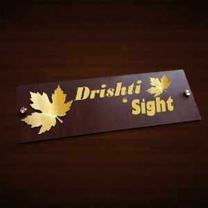 Durable Stylish Wooden Name Plate for Office Personalized Home - Karigaari India Aesthetic Home Decor