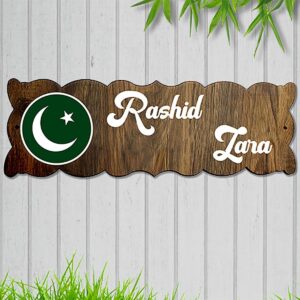 Durable Beautiful Wooden Name Plate for House Custom Stylish Decor - Karigaari India Aesthetic Home Decor