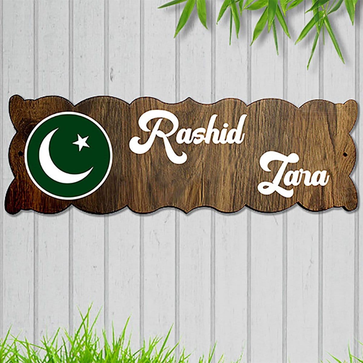 Stylish Sturdy Stunning Wood Name Plaque For House Custom Fashionable Decor Modern Ornament 1 Durable Beautiful Wooden Name Plate for House Custom Stylish Decor - Karigaari India Aesthetic Home Decor