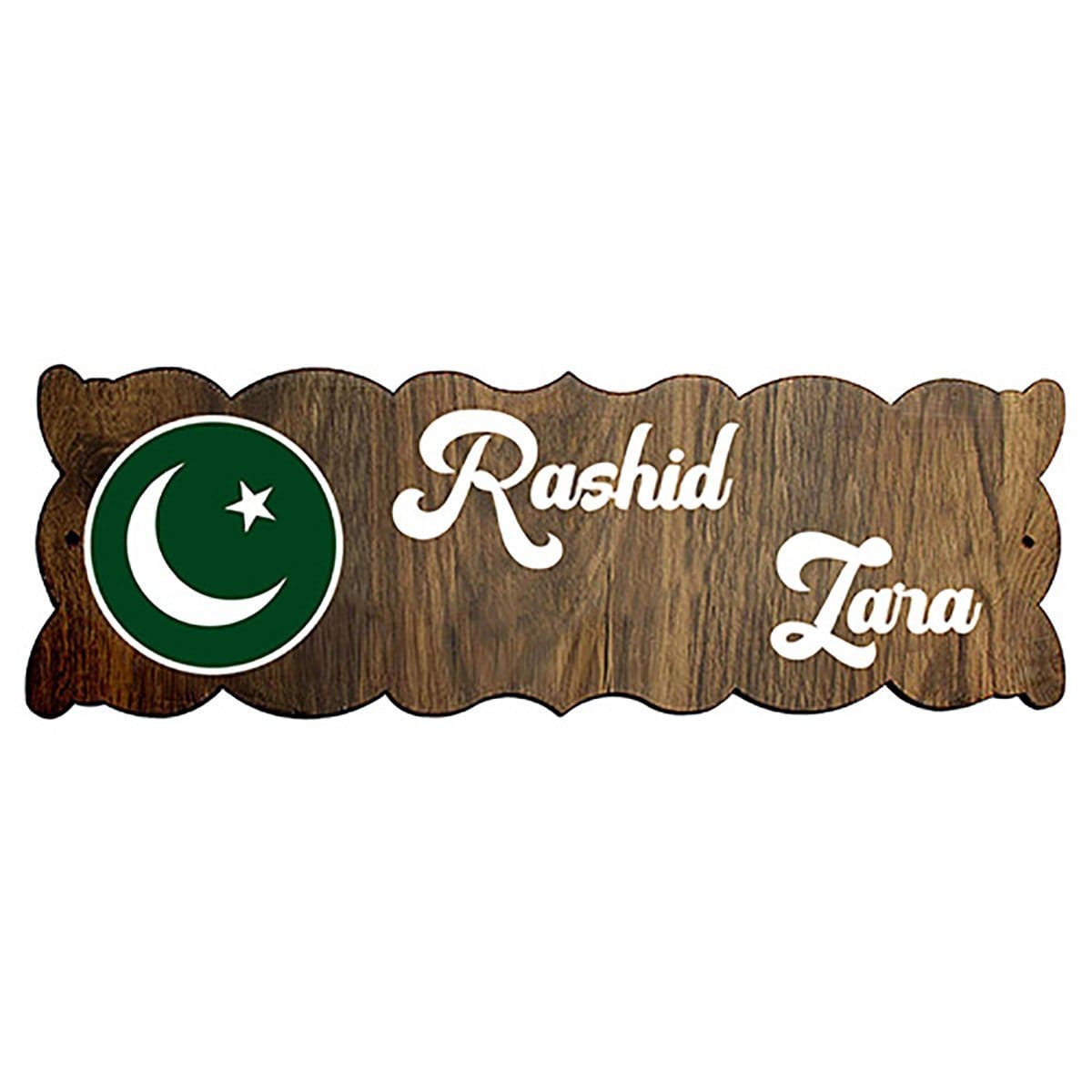 Stylish Sturdy Stunning Wood Name Plaque For House Custom Fashionable Decor Modern Ornament 2 Durable Beautiful Wooden Name Plate for House Custom Stylish Decor - Karigaari India Aesthetic Home Decor