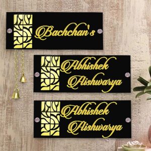 Personalized Custom Acrylic Name Plate for House Durable Sturdy - Karigaari India Aesthetic Home Decor