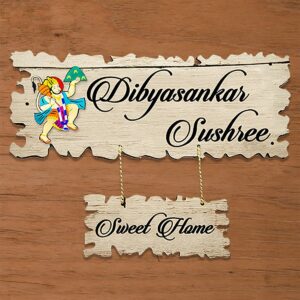 Personalized Sturdy Wooden Name Plate for Office Home Durable Decor - Karigaari India Aesthetic Home Decor