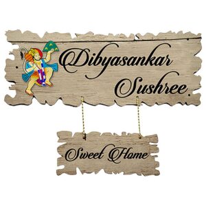 Personalized Sturdy Wooden Name Plate for Office Home Durable Decor - Karigaari India Aesthetic Home Decor
