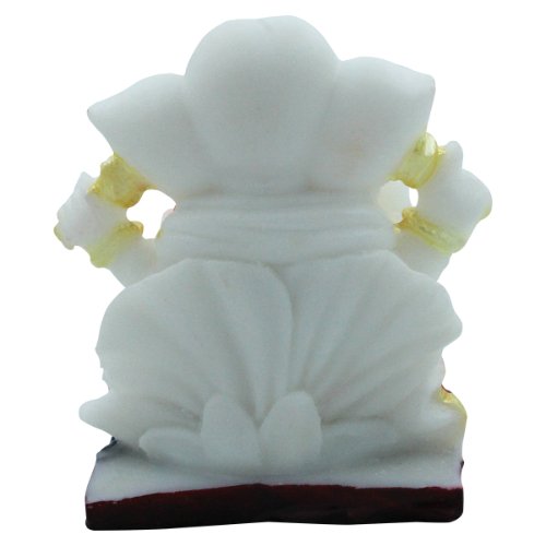 Unique Design Lord Ganesha Sitting White Color Idol Best for Home Decor - Karigaari India Aesthetic Home Decor