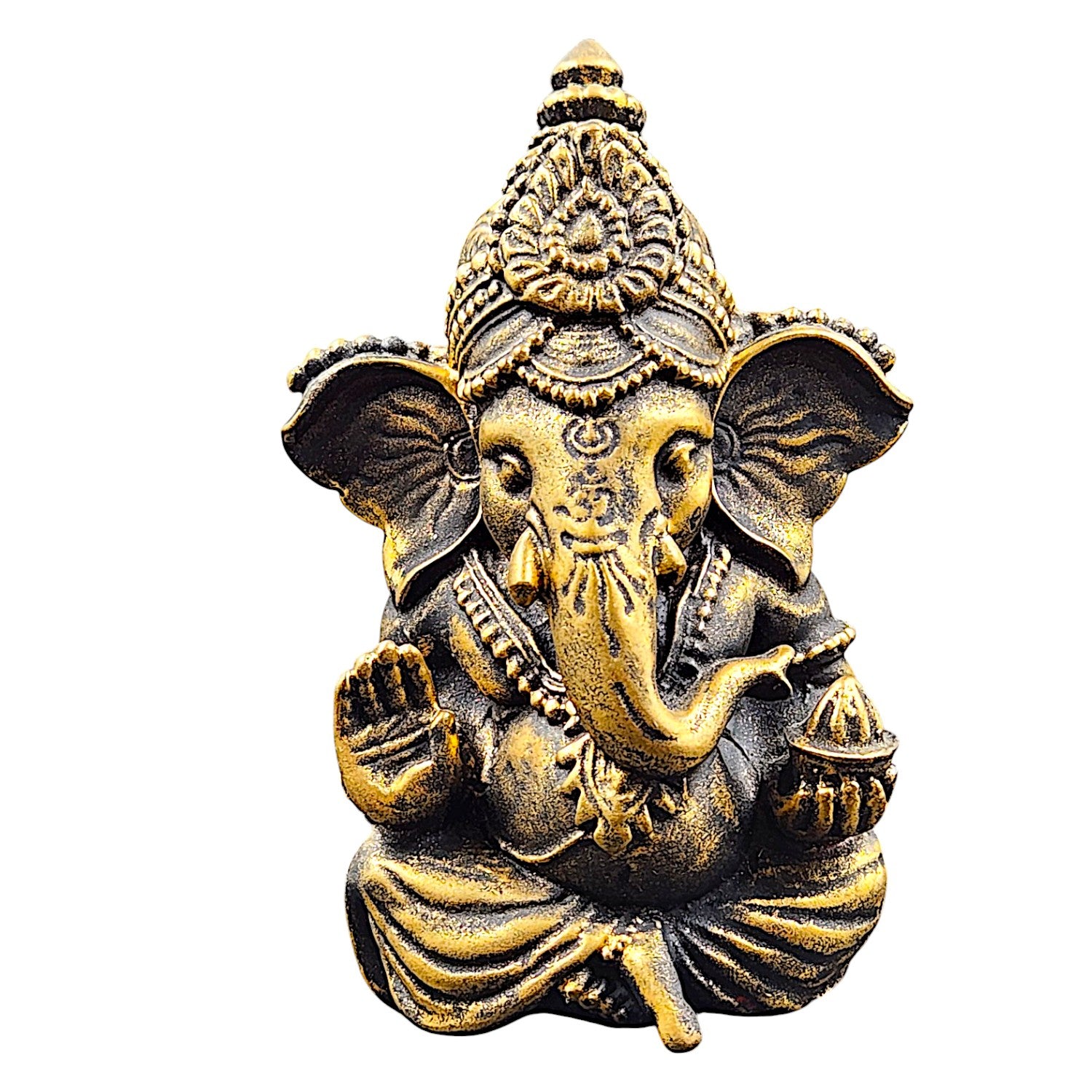 Timeless Golden Ganesha Resin Crafted Idol Hindu God Of Fortune New Beginnings Home Decoration 2 Golden Ganesha Resin Statue - Hindu God of Fortune & New Beginnings - Karigaari India Aesthetic Home Decor