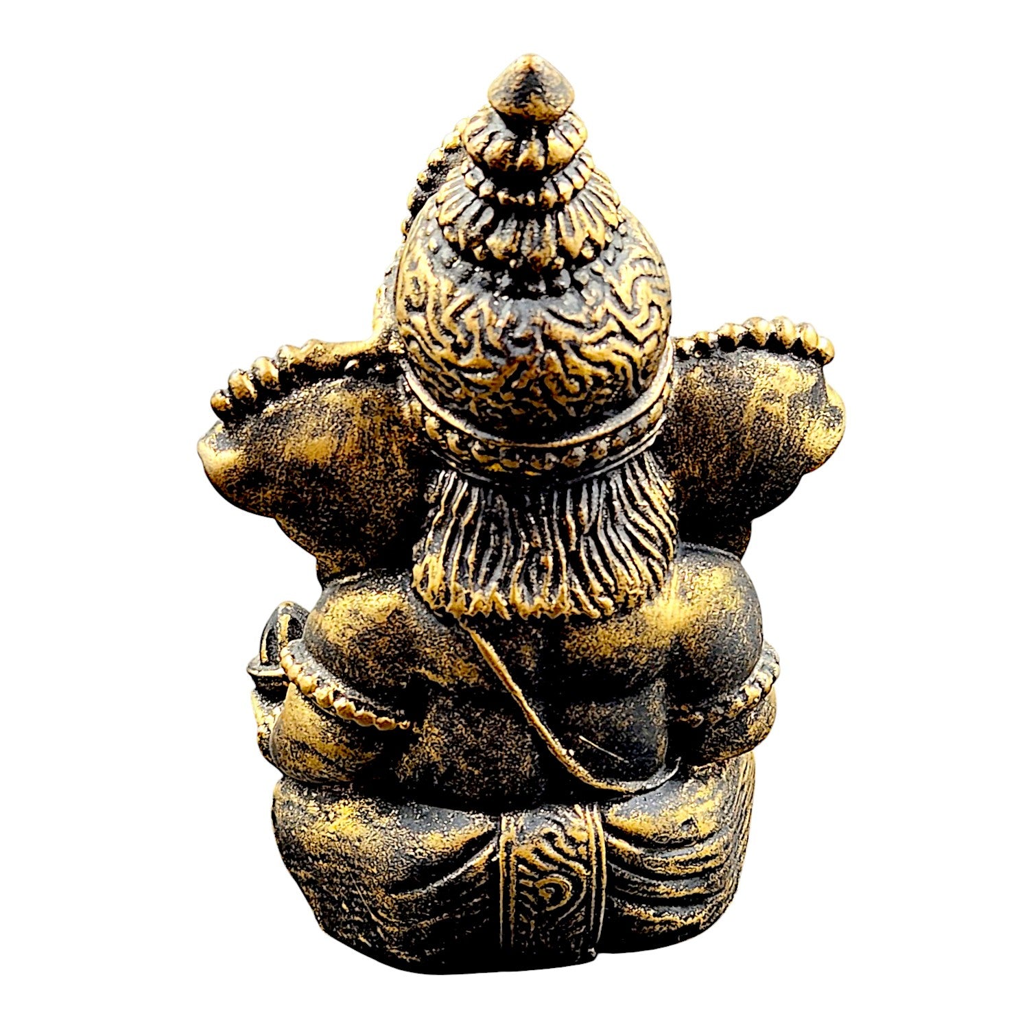 Timeless Golden Ganesha Resin Crafted Idol Hindu God Of Fortune New Beginnings Home Decoration 5 Golden Ganesha Resin Statue - Hindu God of Fortune & New Beginnings - Karigaari India Aesthetic Home Decor