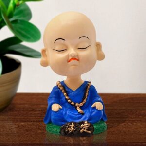 Handcrafted Ployresin Lord Buddha Blue Meditating  Statue  Showpiece Home Decor/Office Decor/Spiritual Gift - Karigaari India Aesthetic Home Decor