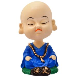 Handcrafted Ployresin Lord Buddha Blue Meditating  Statue  Showpiece Home Decor/Office Decor/Spiritual Gift - Karigaari India Aesthetic Home Decor