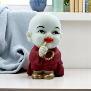 Handcrafted Ployresin Lord Buddha Sitting And Wearing Red Colour Clothes Statue Showpiece Home Decor/Office Decor/Spiritual Gift - Karigaari India Aesthetic Home Decor