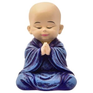 Handcrafted Ployresin Lord Buddha Sitting Praying Light Purple Statue  Showpiece Home Decor/Office Decor/Spiritual Gift - Karigaari India Aesthetic Home Decor