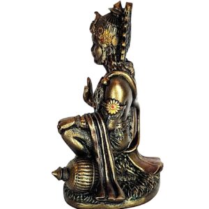 Handcrafted Small Hanuman Murti Resin Figurine - Karigaari India Aesthetic Home Decor