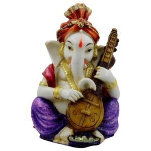 Lord Ganesha Playing Guitar Idol for Home Decor - Karigaari India Aesthetic Home Decor