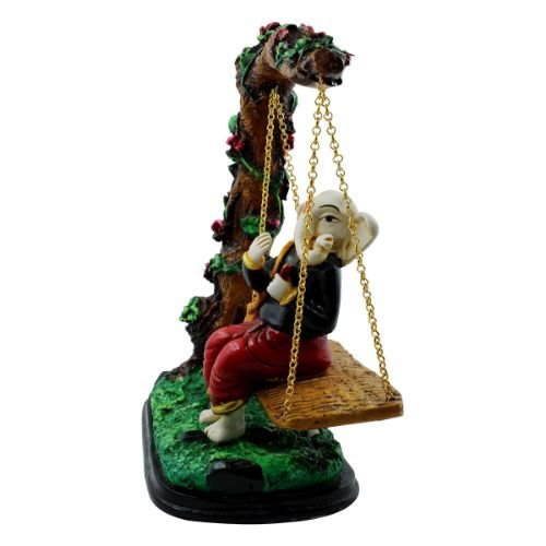 Timeless Lord Ganesha Sitting On Jhula Under Tree Figure For Home Decor Decorative Piece 4 Lord Ganesha Sitting on Jhula Under Tree Idol for Home Decor - Karigaari India Aesthetic Home Decor