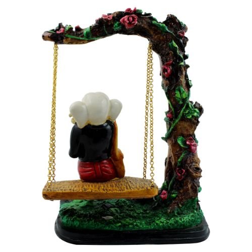 Timeless Lord Ganesha Sitting On Jhula Under Tree Figure For Home Decor Decorative Piece 5 Lord Ganesha Sitting on Jhula Under Tree Idol for Home Decor - Karigaari India Aesthetic Home Decor