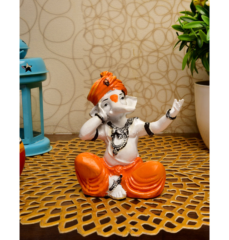 Timeless Lord Ganeshas Song Distinctive Resin Crafted Singing Statue For Home Pooja Festivities Unique Decor Piece 1 Lord Ganesha's Song: Unique Resin Singing Idol for Home, Pooja & Festivities - Karigaari India Aesthetic Home Decor