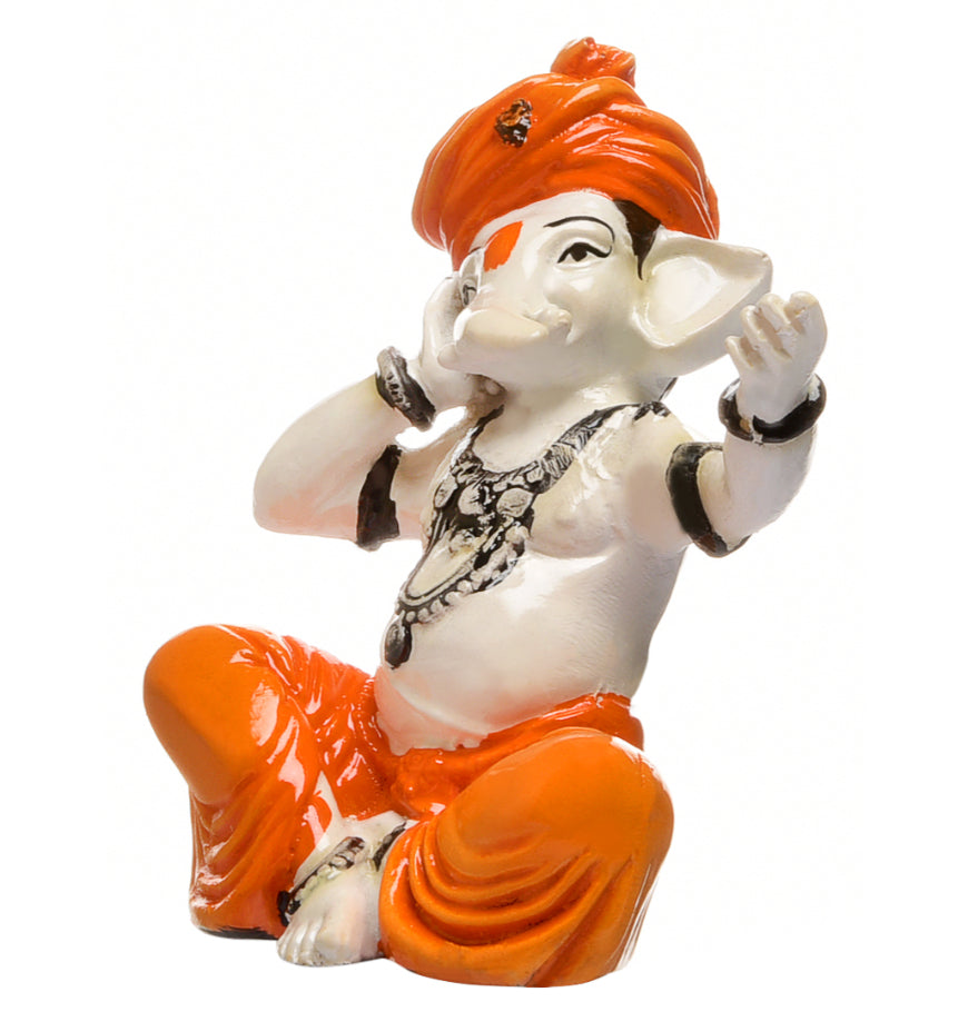Timeless Lord Ganeshas Song Distinctive Resin Crafted Singing Statue For Home Pooja Festivities Unique Decor Piece 3 Lord Ganesha's Song: Unique Resin Singing Idol for Home, Pooja & Festivities - Karigaari India Aesthetic Home Decor